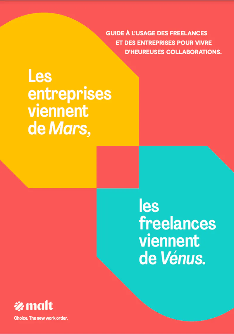 couverture du guide de la relation entreprise-freelance de Malt