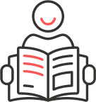 icon of someone reading