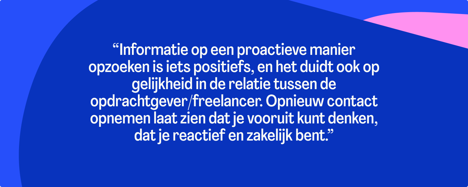 Relatie tussen opdrachtgever en freelancer