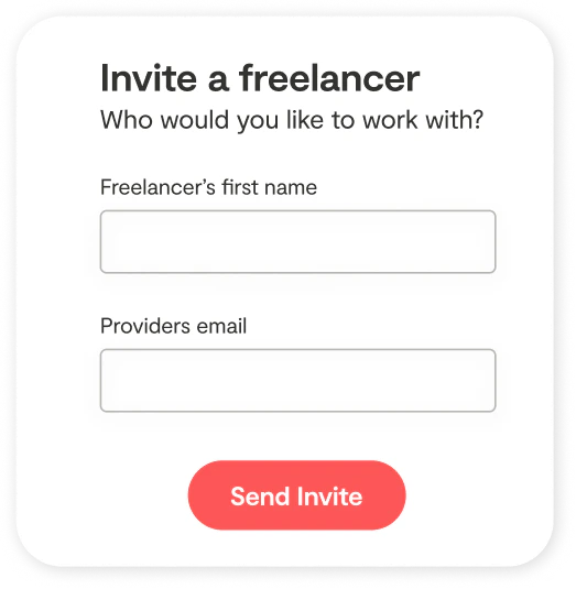 product visual of how to invite a freelancer on Malt