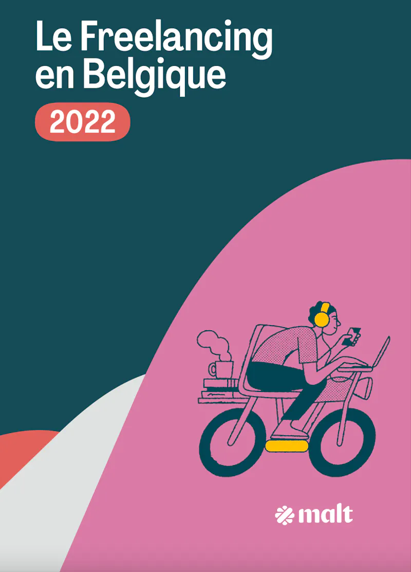 couverture de l'étude "Freelancing en Belgique 2022" de Malt