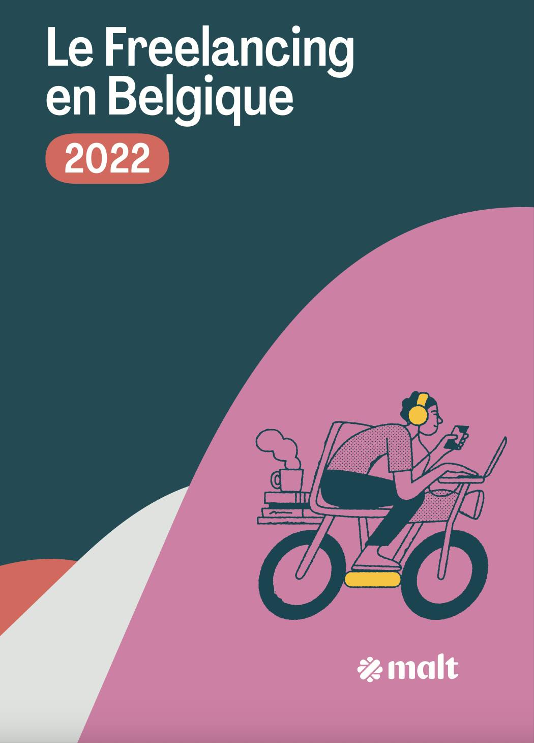 couverture de l'étude "Freelancing en Belgique 2022" de Malt