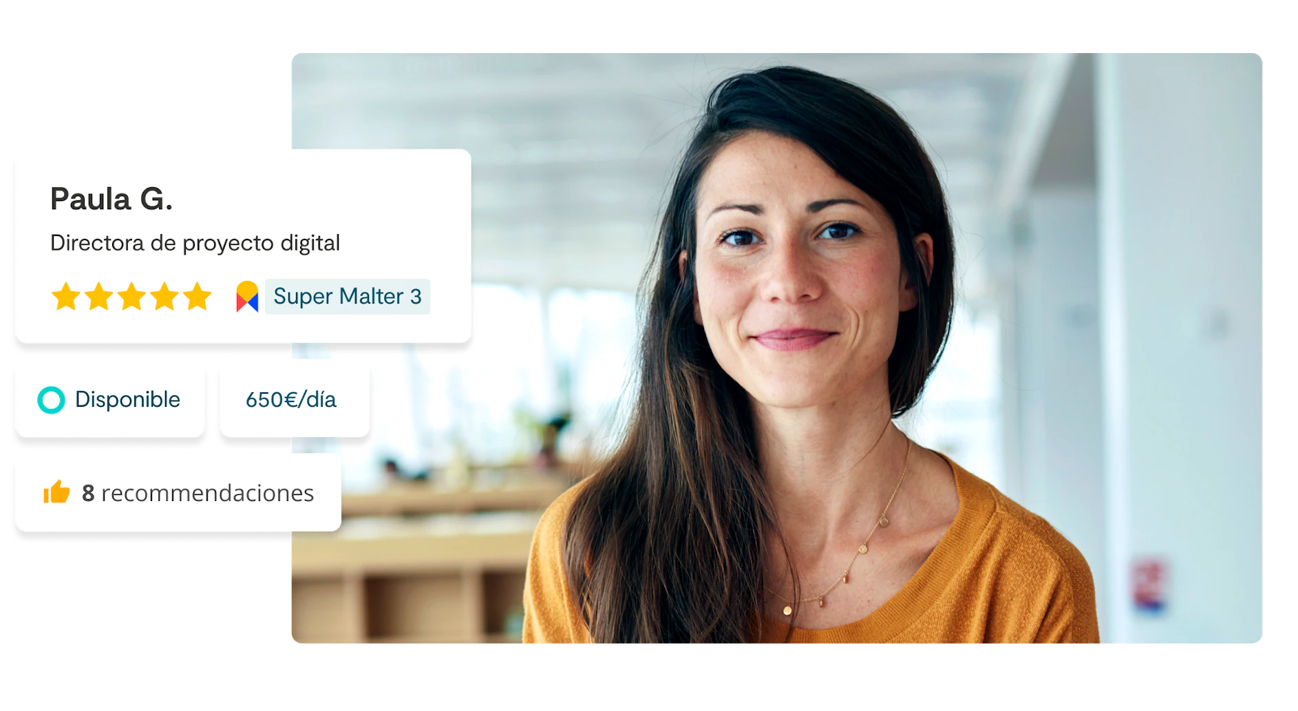 recommendations & rating on freelancer profile on Malt