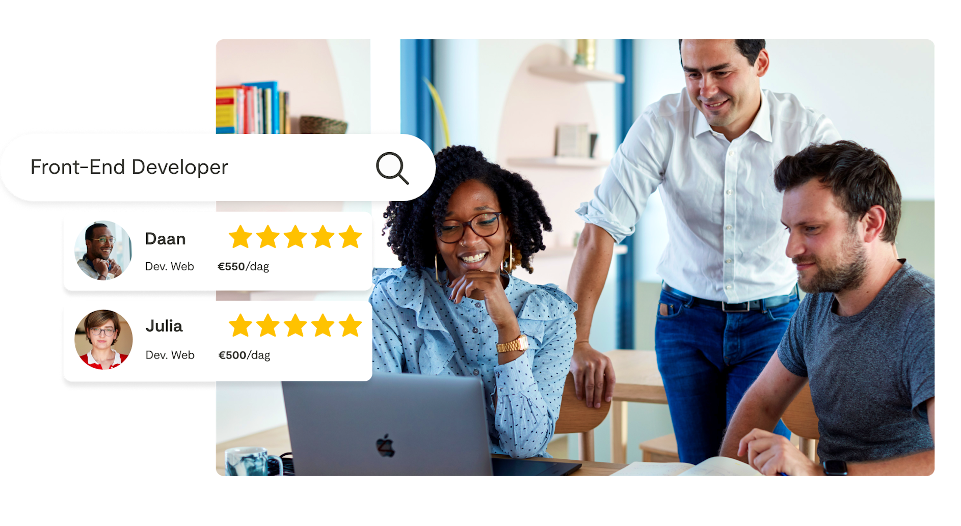Een team op zoek naar een freelancer op Malt