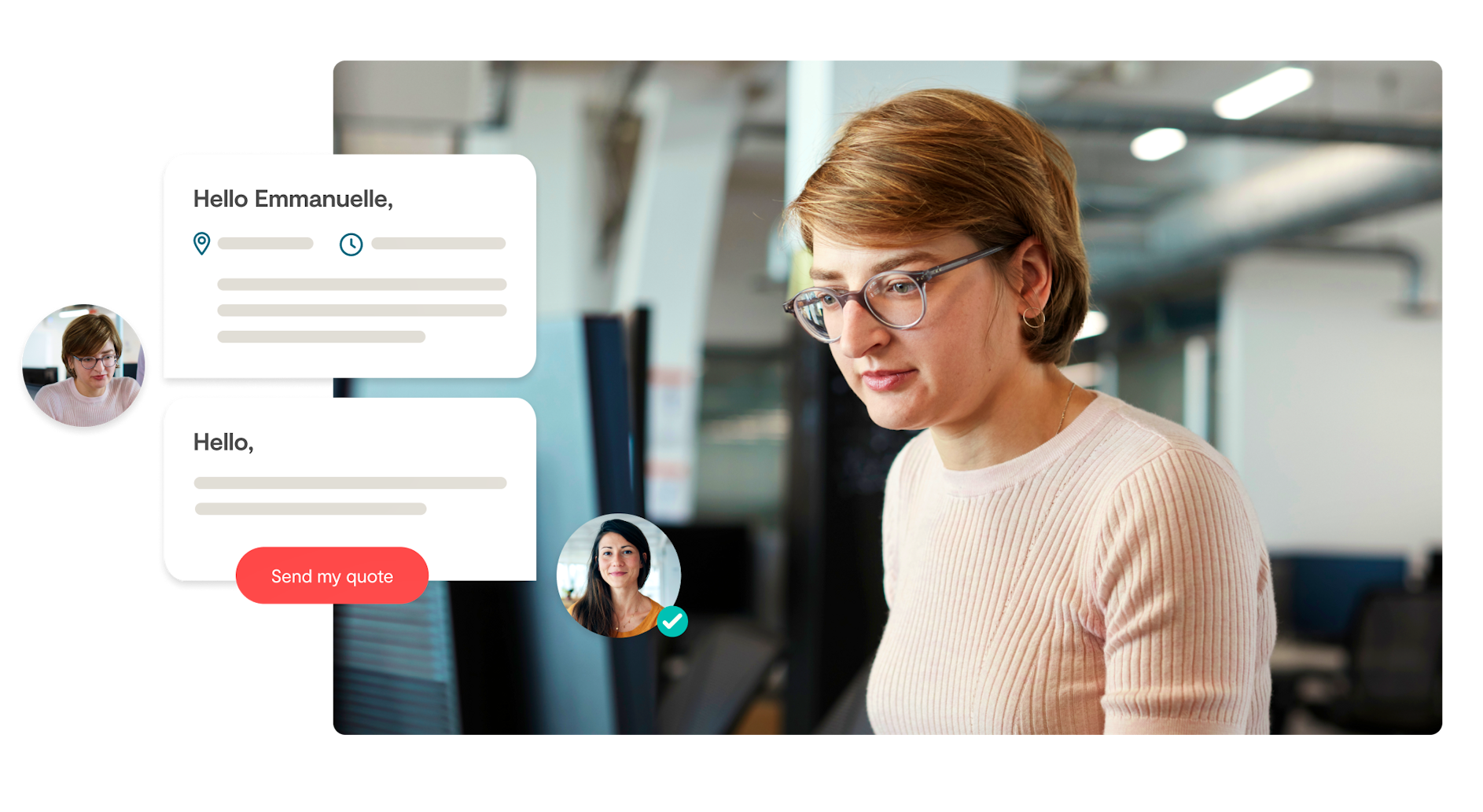 client and freelancer communicating via Malt