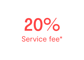 20% service fee