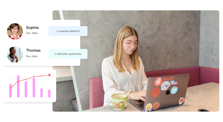 person looking at their dashboard on Malt