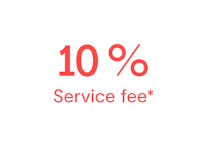 10% service fee