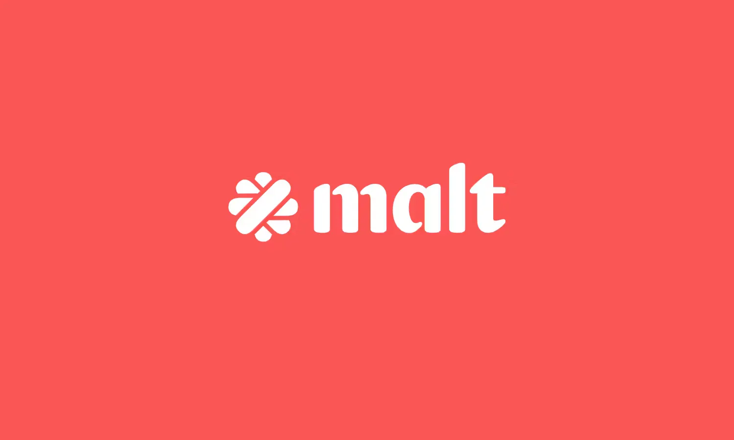 malt logo on red background