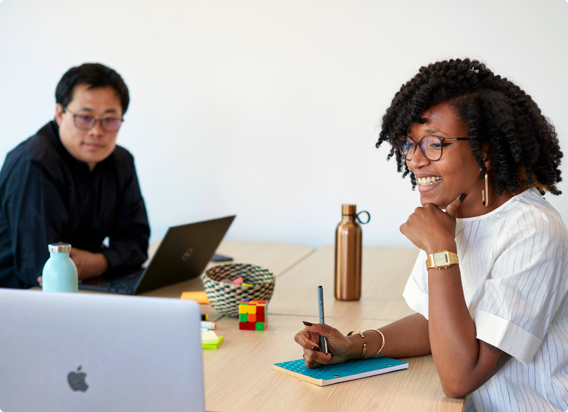 picture of two people on a video conference