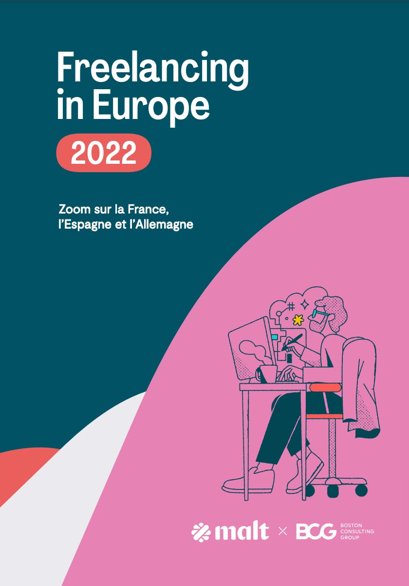couv de l'étude "Freelancing in Europe 2022" par Malt et BCG