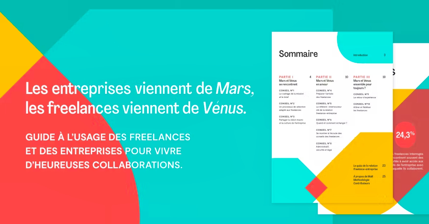 screenshot de l'ebook les entreprises viennent de Mars, les freelances viennent de Vénus