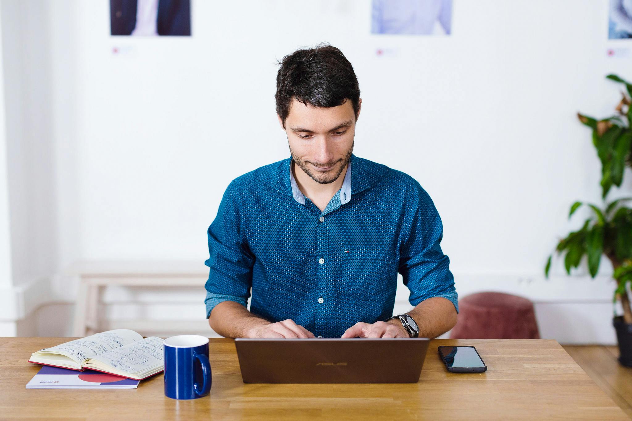 person working on their laptop