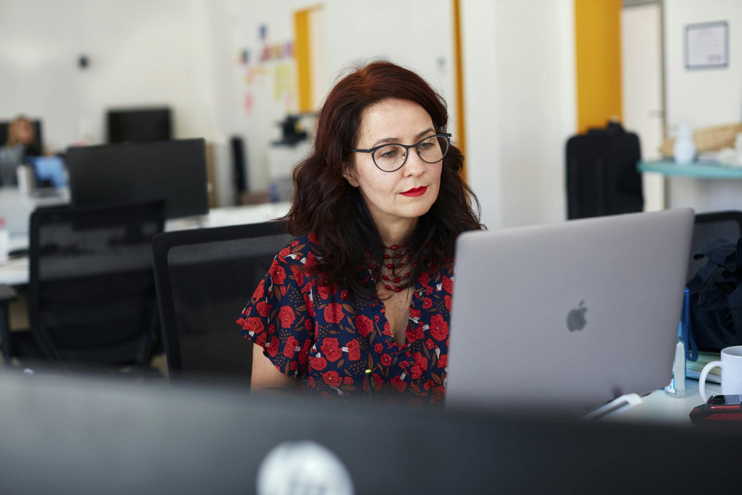 person working on their laptop