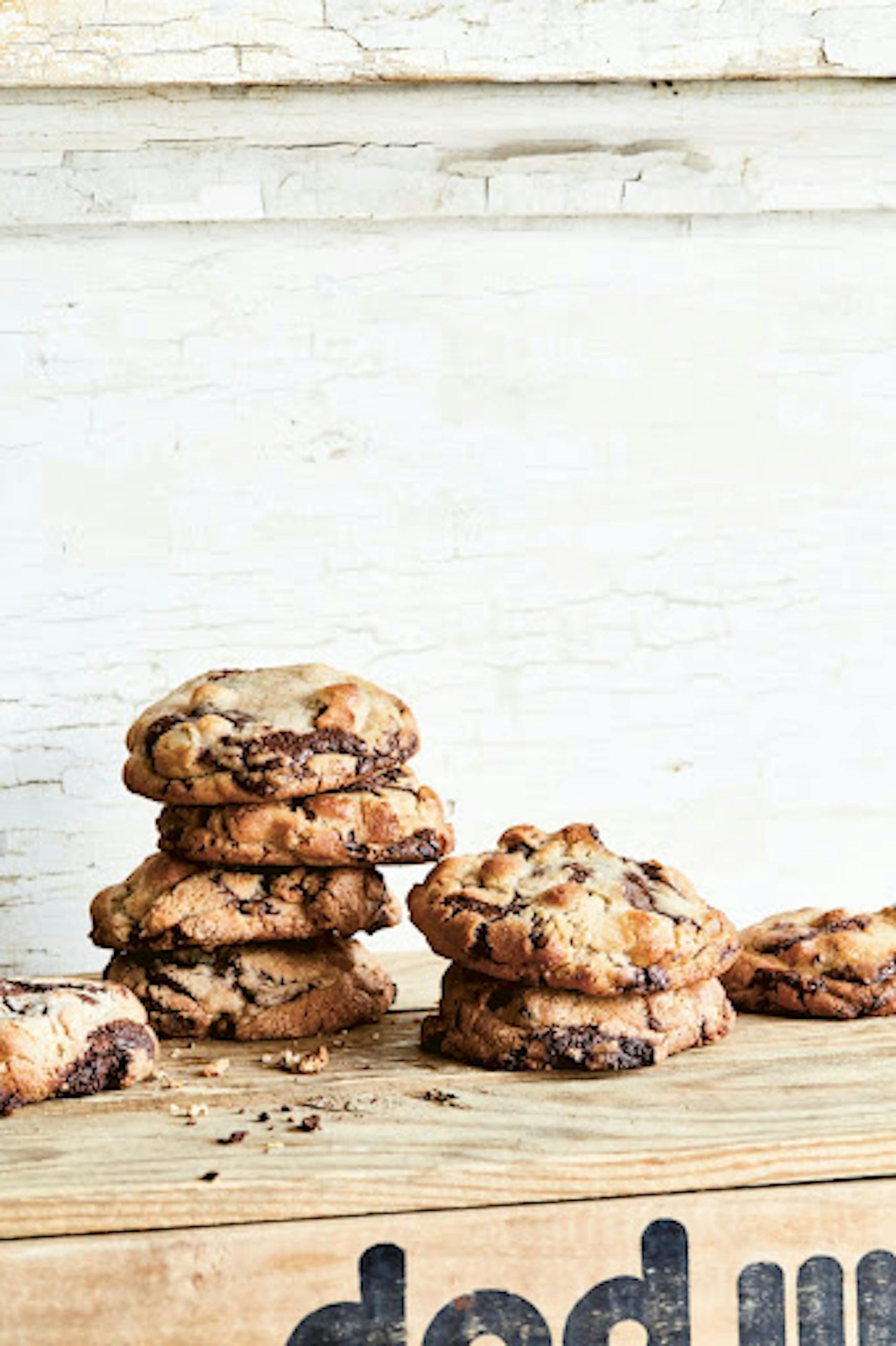 stack of maman's Oprah famous chocolate chip cookies