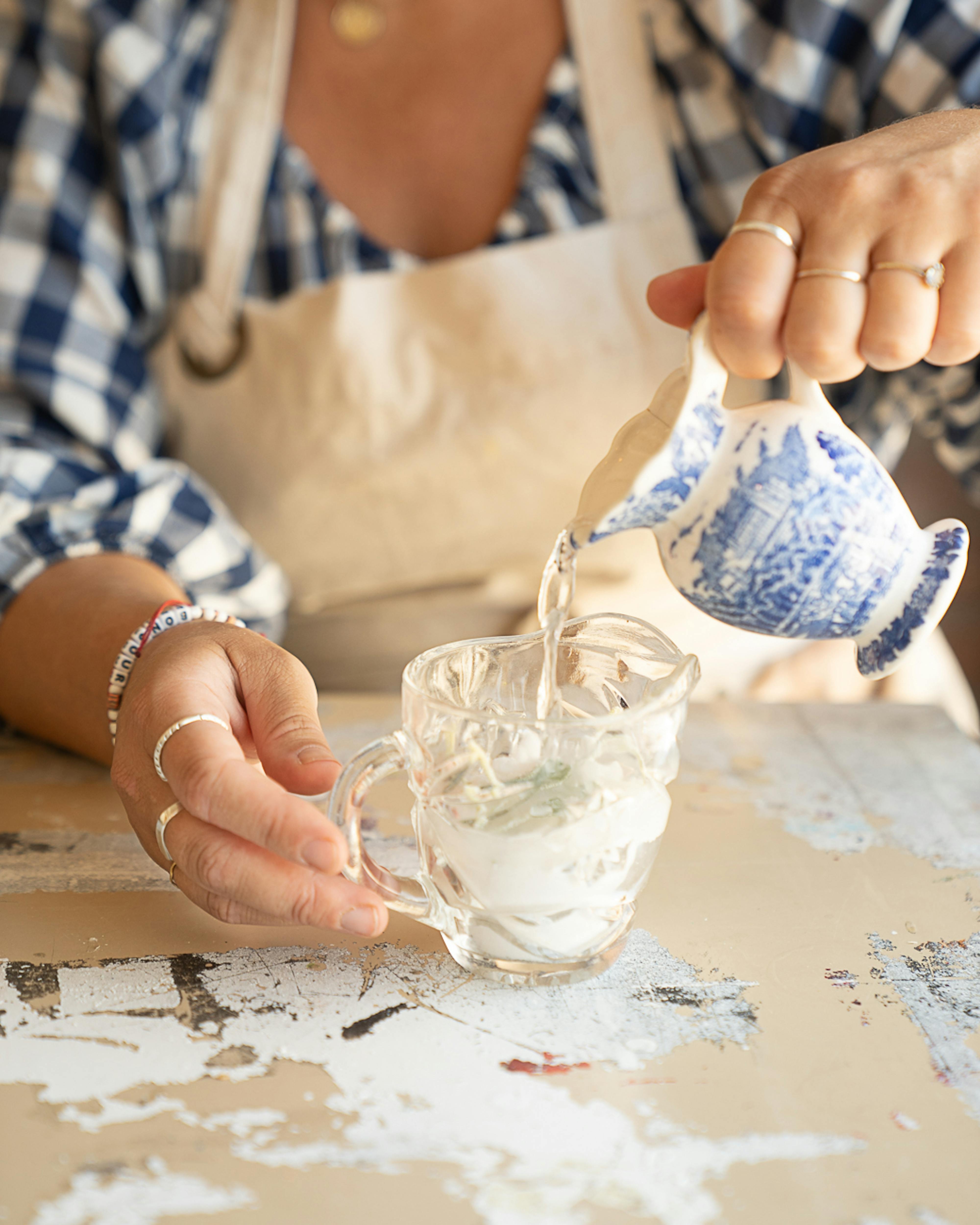 adding water to sugar