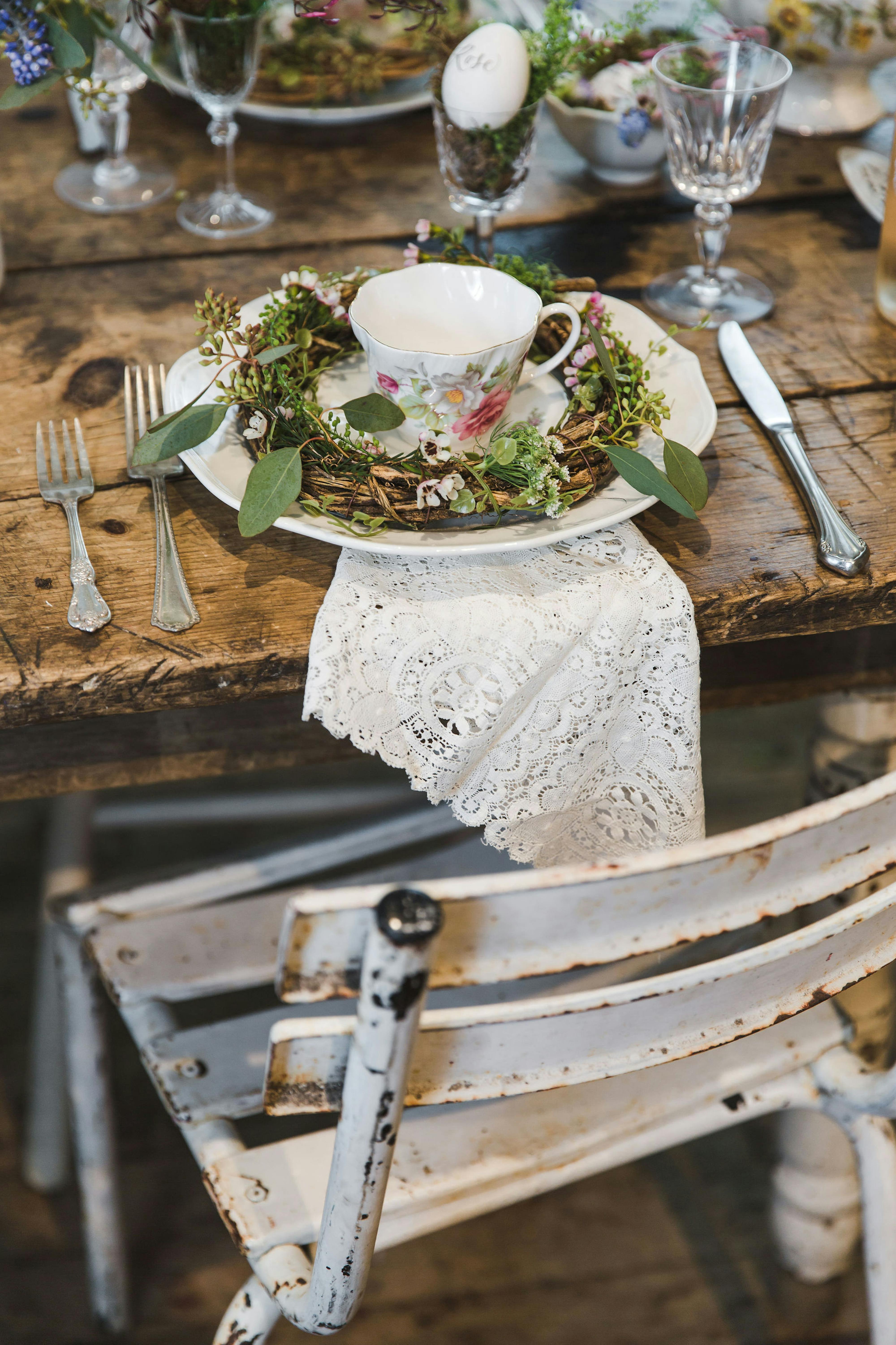 Floral Plate Set Up