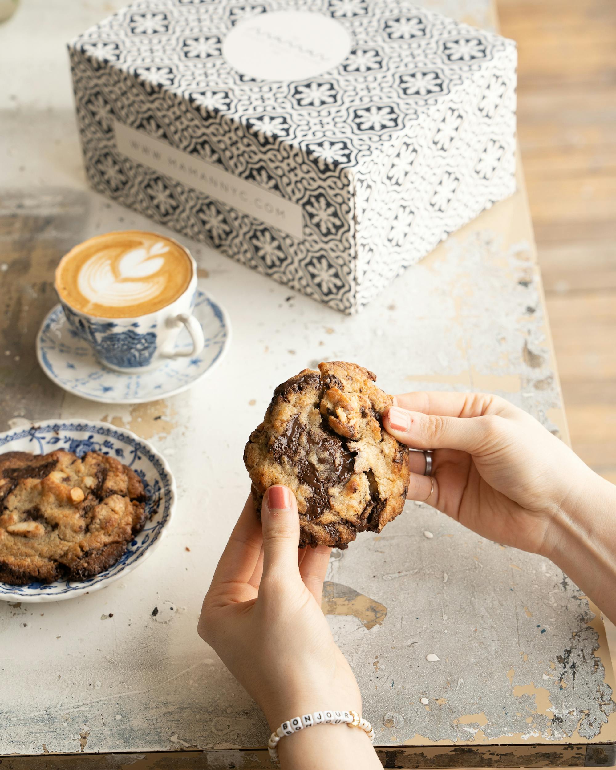 breaking open cookie