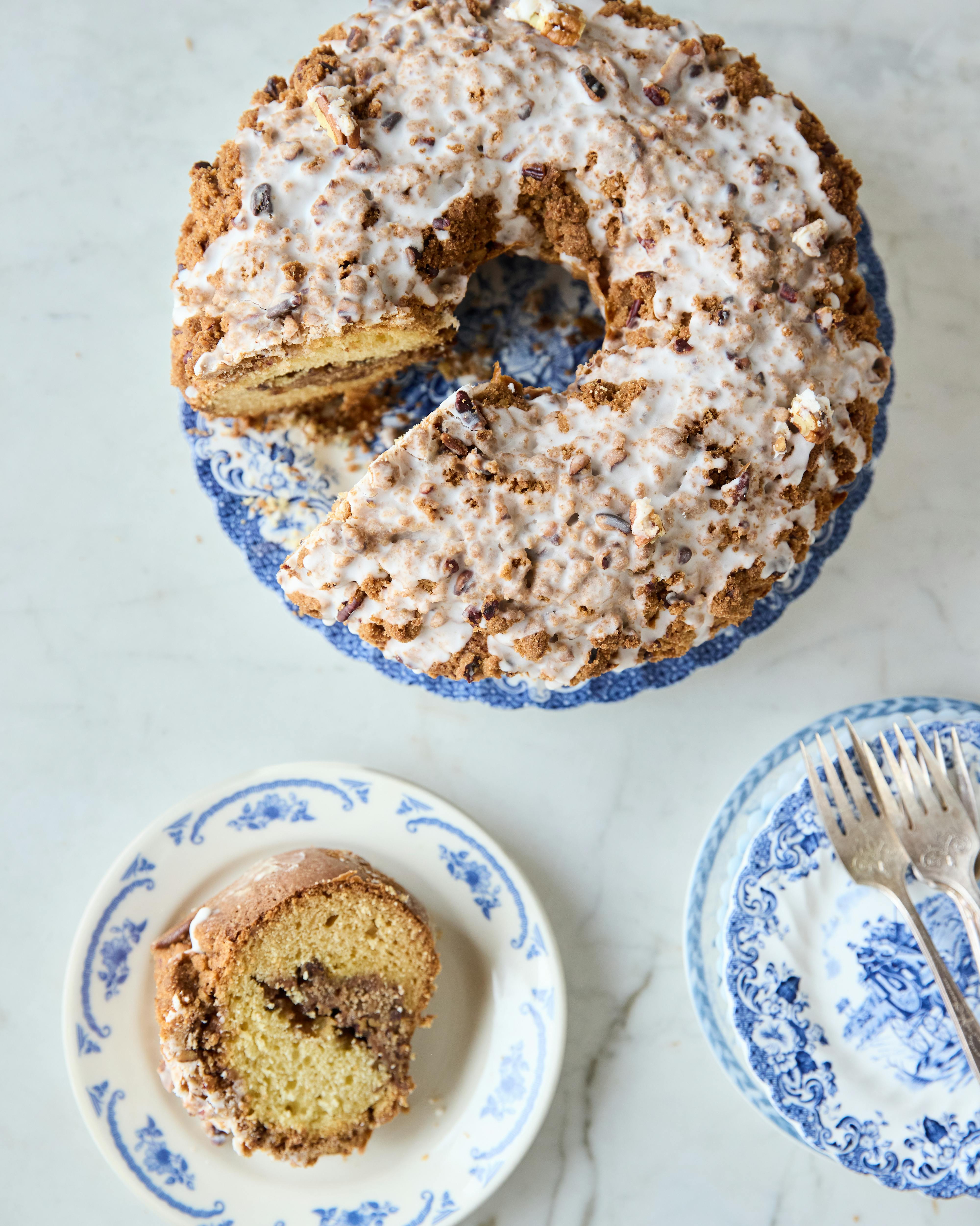 martha pecan streusel cake