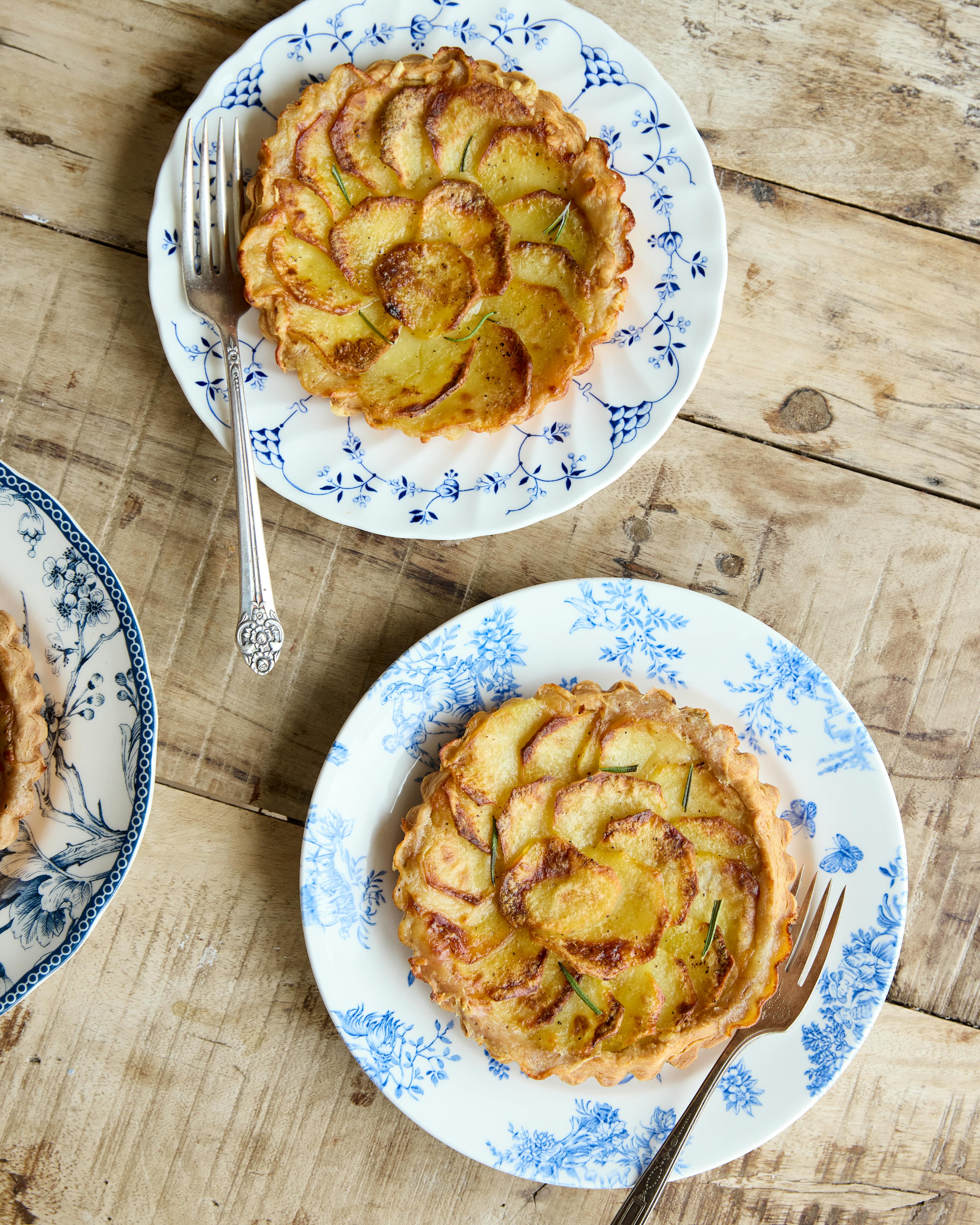 martha  potato tart on table