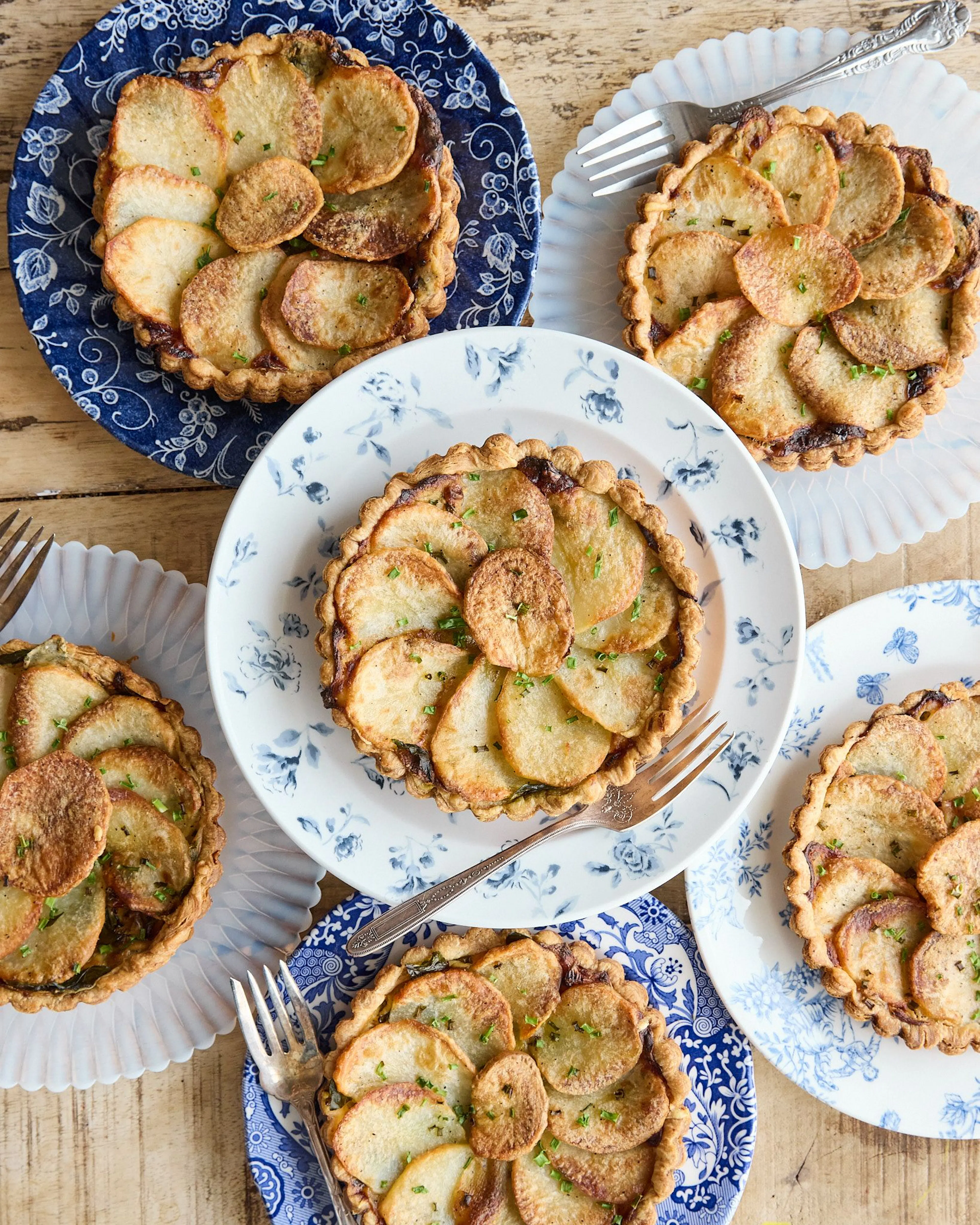 martha stewart spring onion & potato tart
