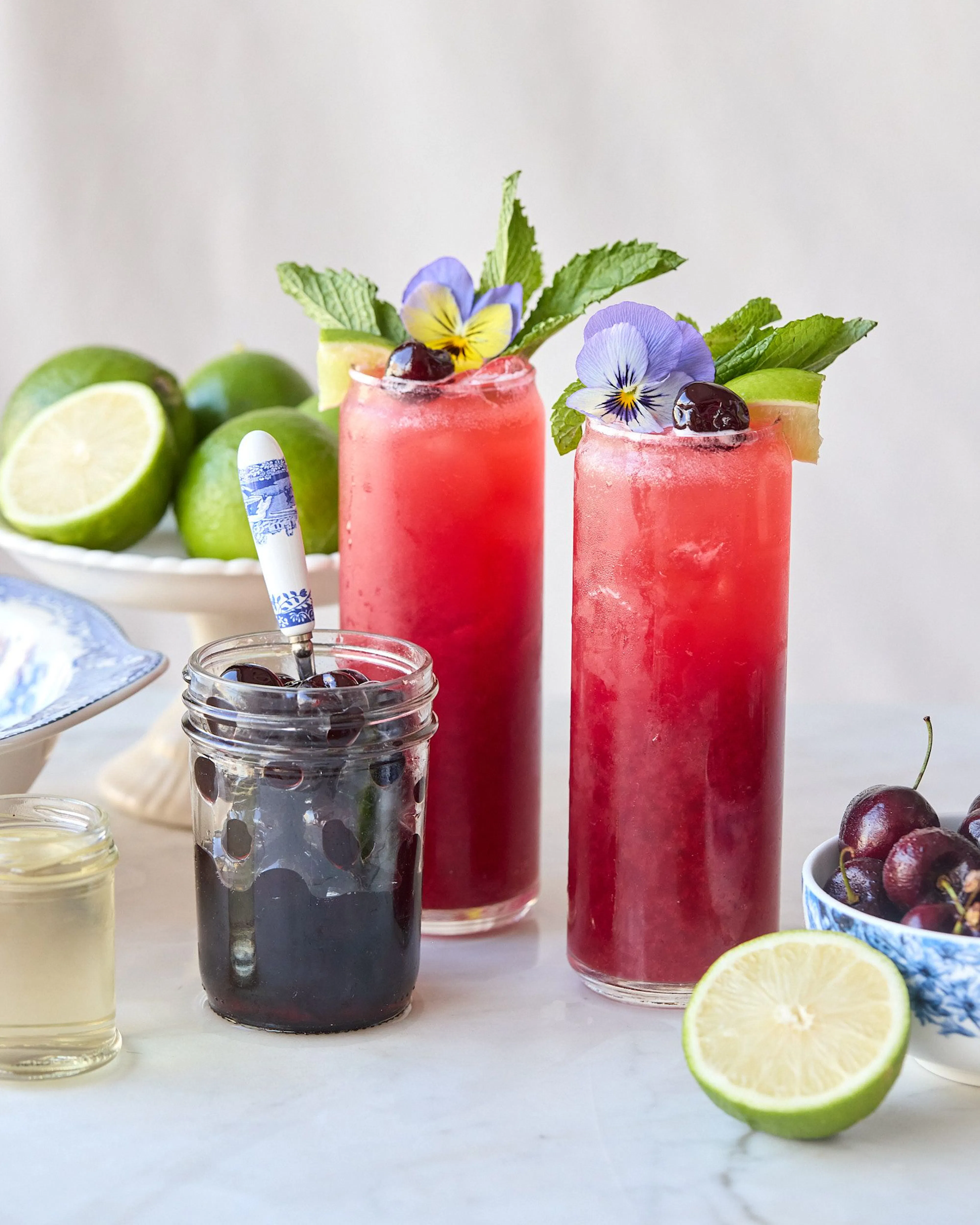 martha stewart’s cherry elderflower spritz