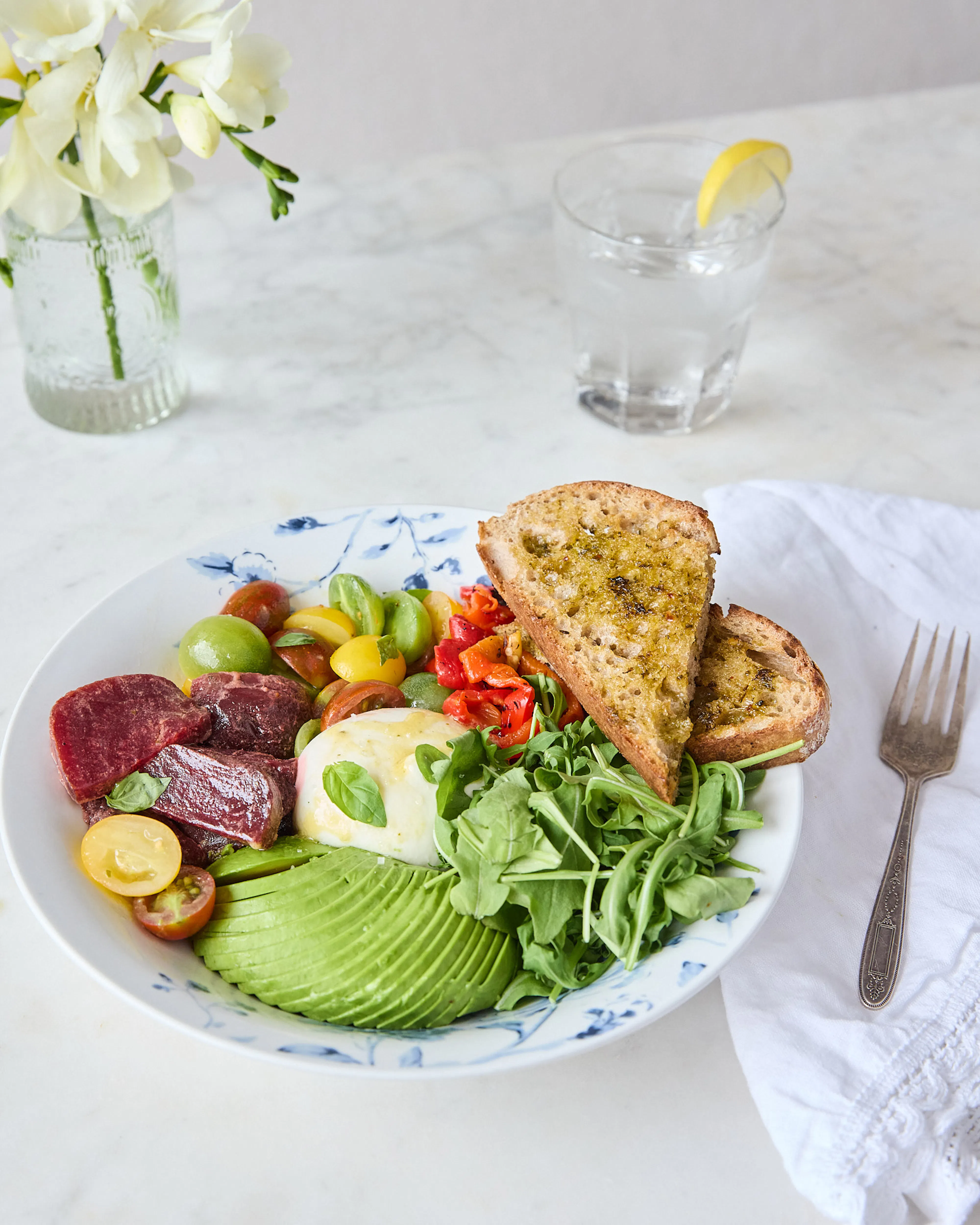 Martha Stewart's heirloom tomato & burrata bowl