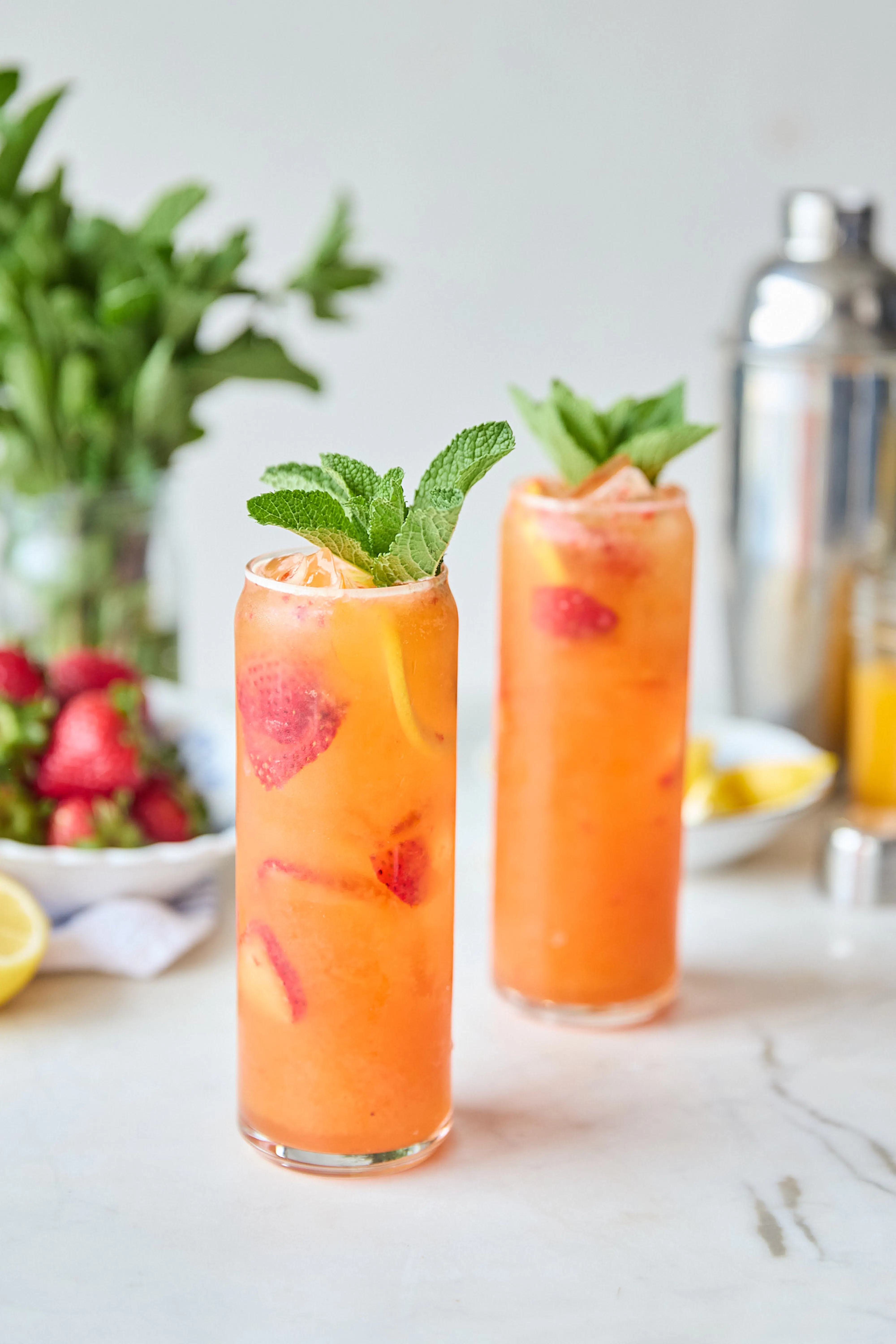 Martha Stewart’s passionfruit green tea palmer