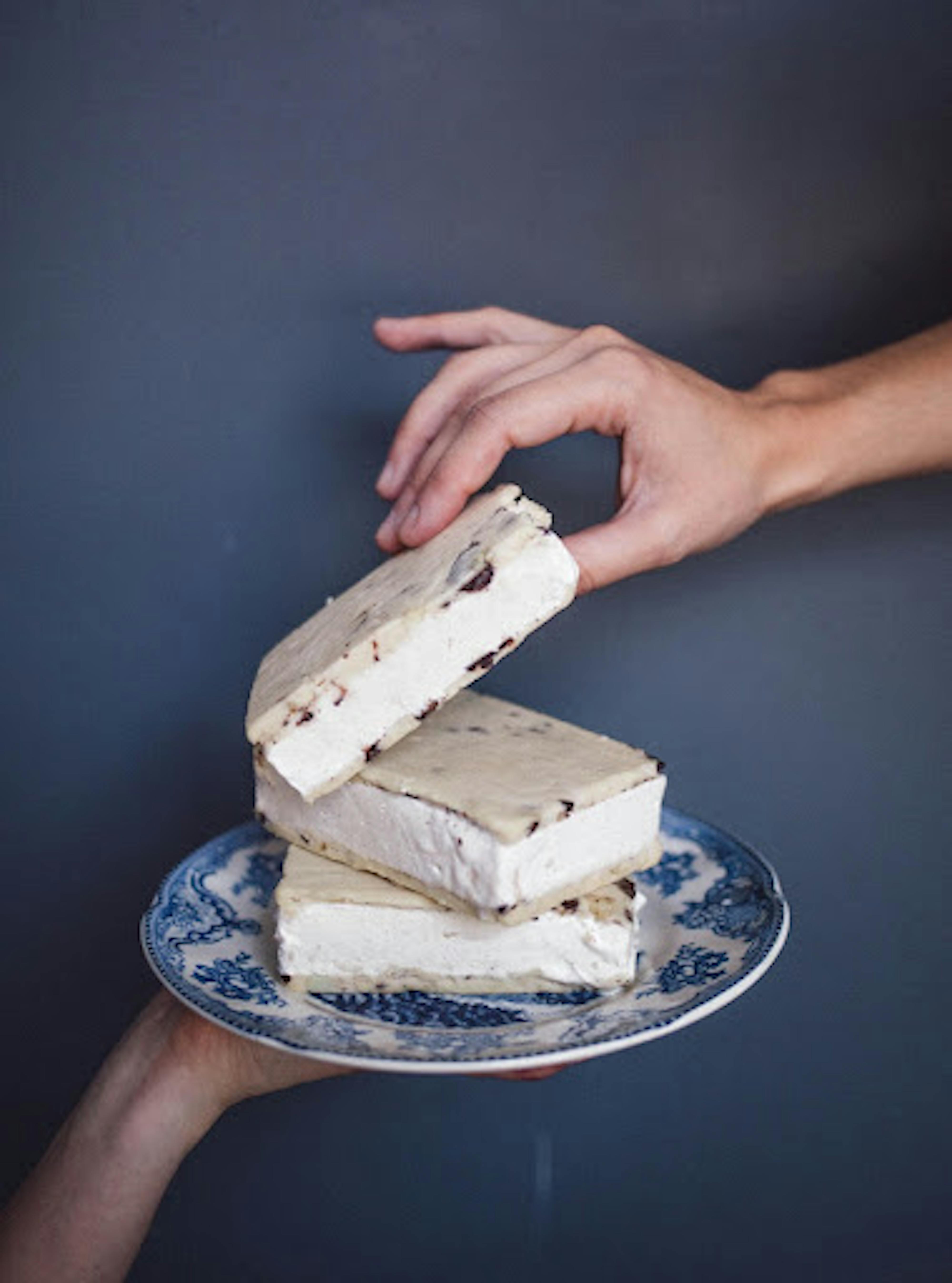 ice cream sandwiches on plate