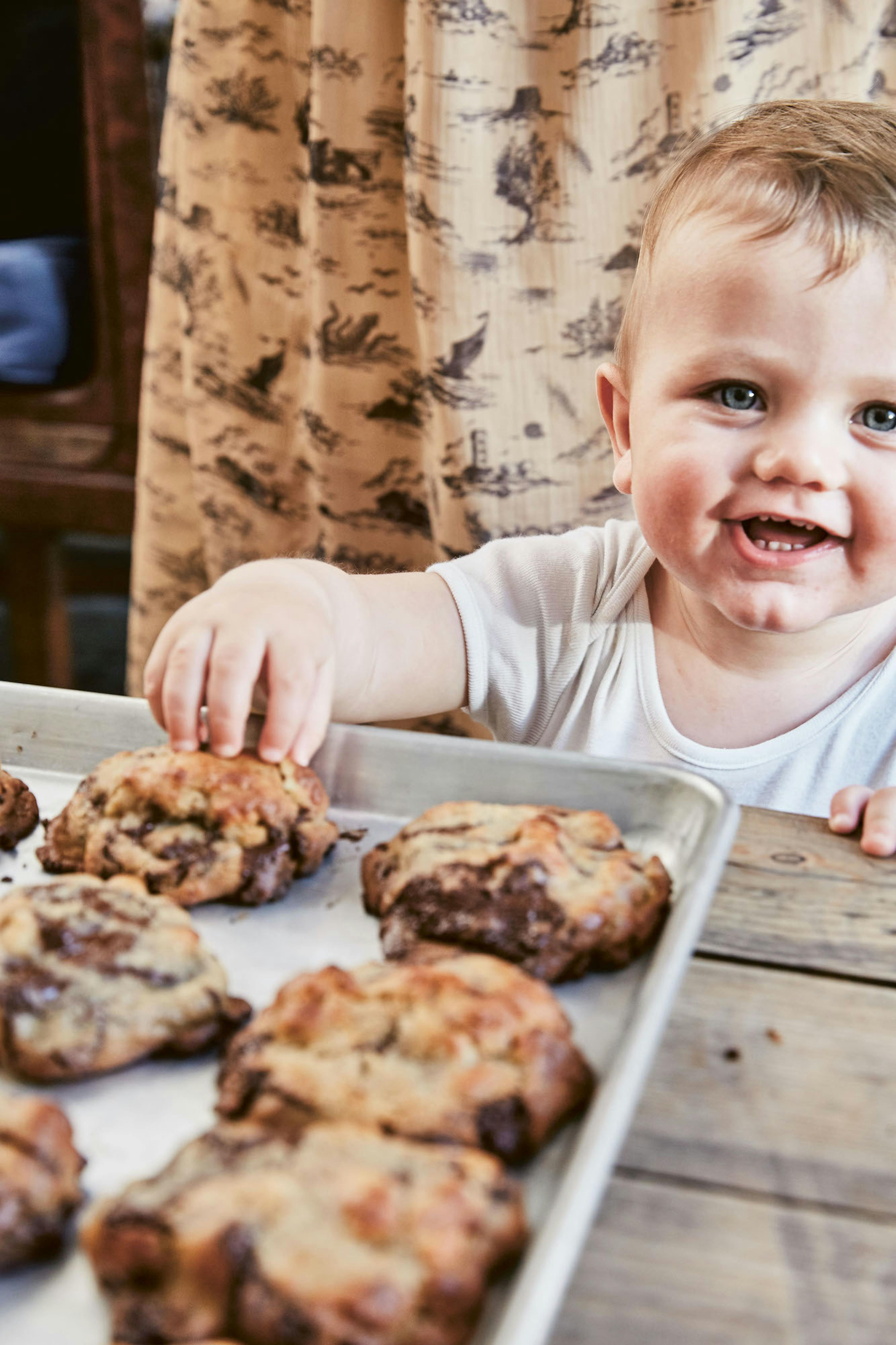 little boy with cookies