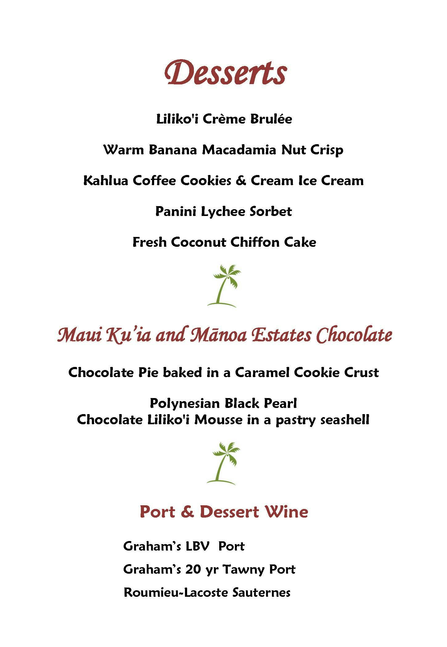Mama's Fish House menu