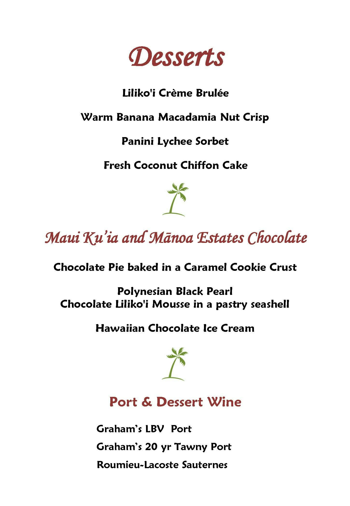 Mama's Fish House menu