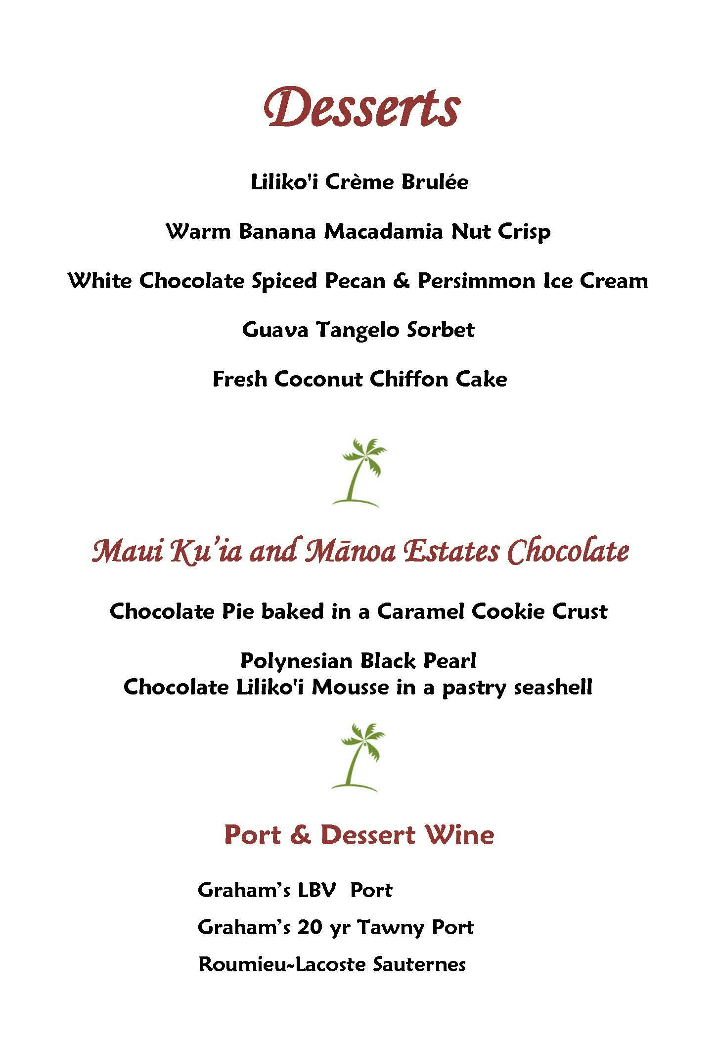 Mama's Fish House menu