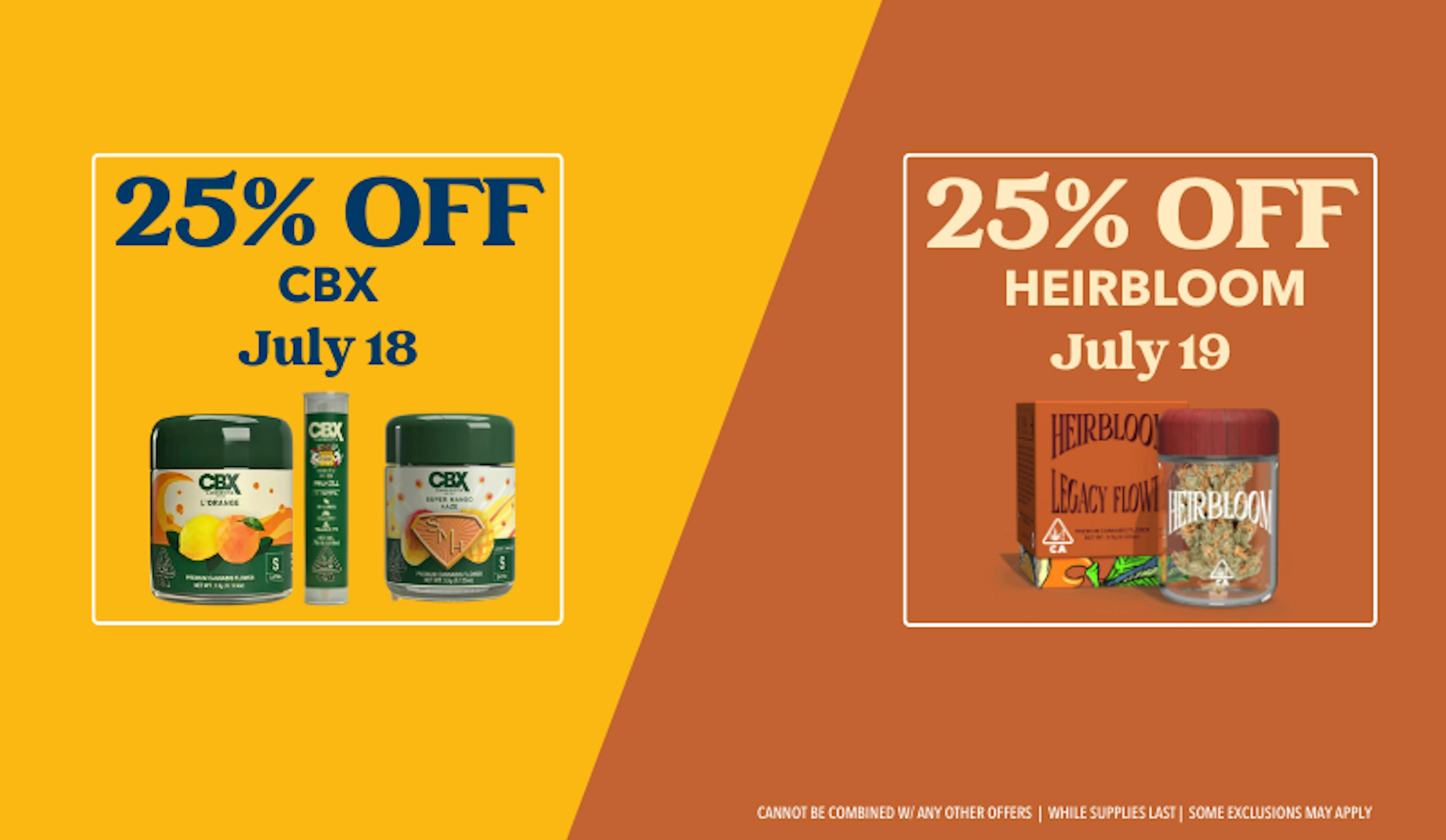 CBX & Heirloom Deals