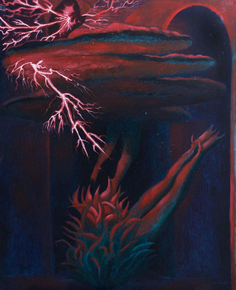 The Thunder And The Anger, 2019, Oil on canvas, 80 × 100 cm ©MAMOTH