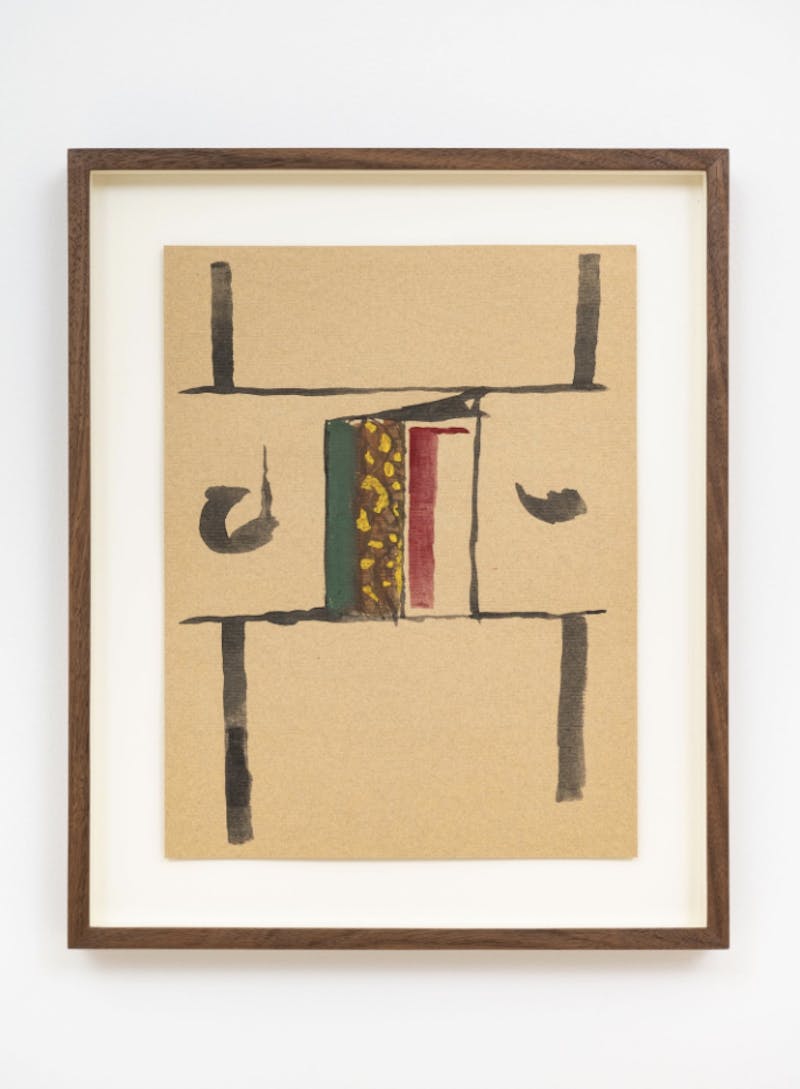 Ted Gahl, 'Untitled' (2021). Gouache on paper. 28 x 22 cm; 36 x 30 cm (with frame). Courtesy MAMOTH.