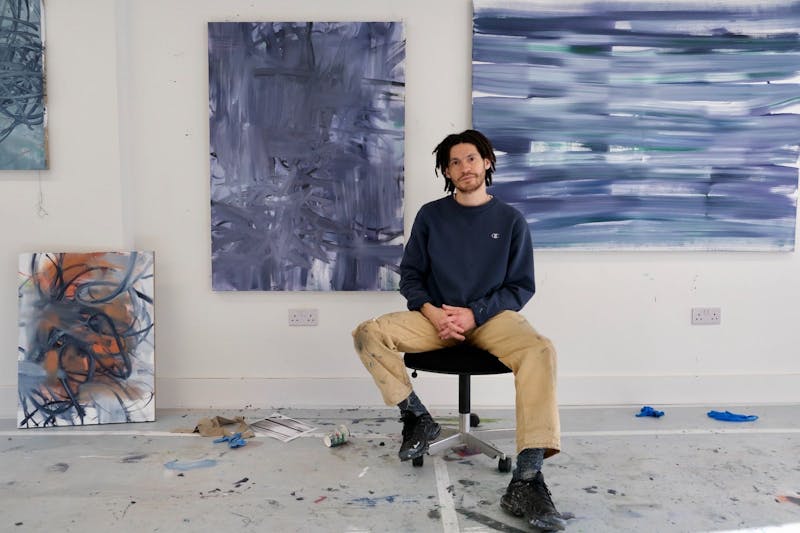 Jacob Mason-Macklin in the studio, London, 2023