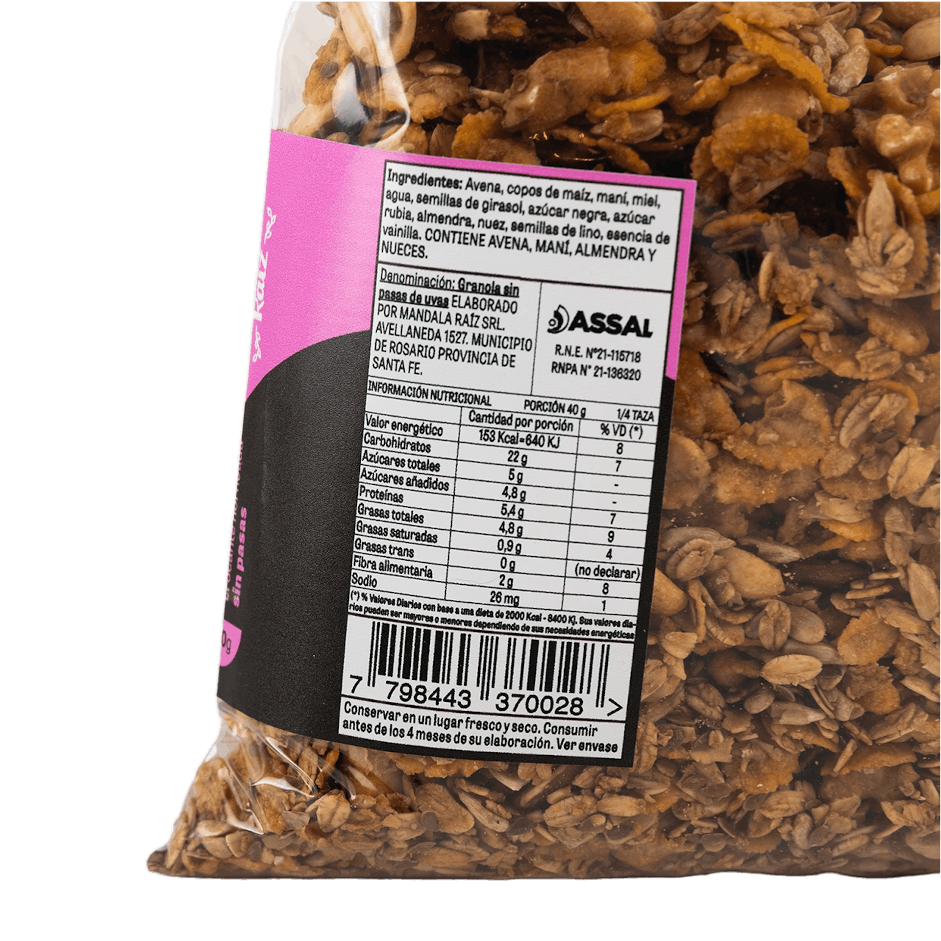 granola sana horneada rosario crocante saludable desayuno familia