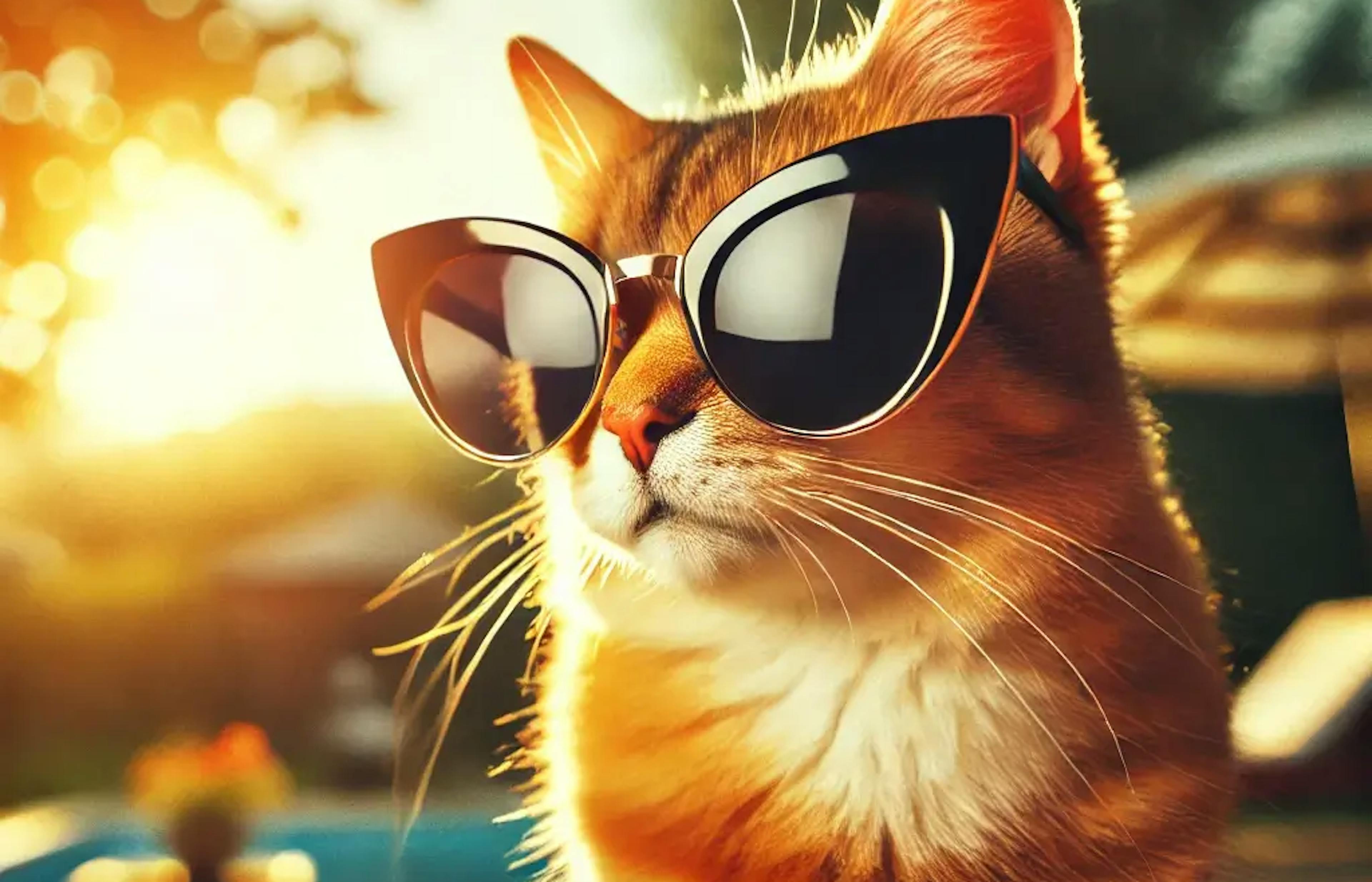 Sunglasses cat