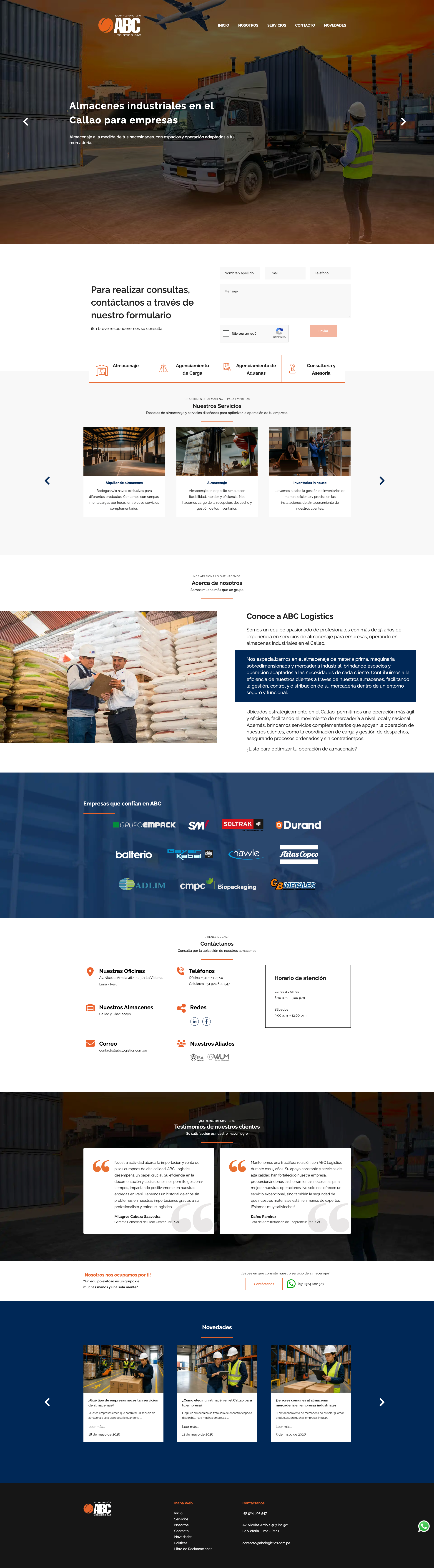 Proyecto de redes sociales para ABC Logistics por Mandarina