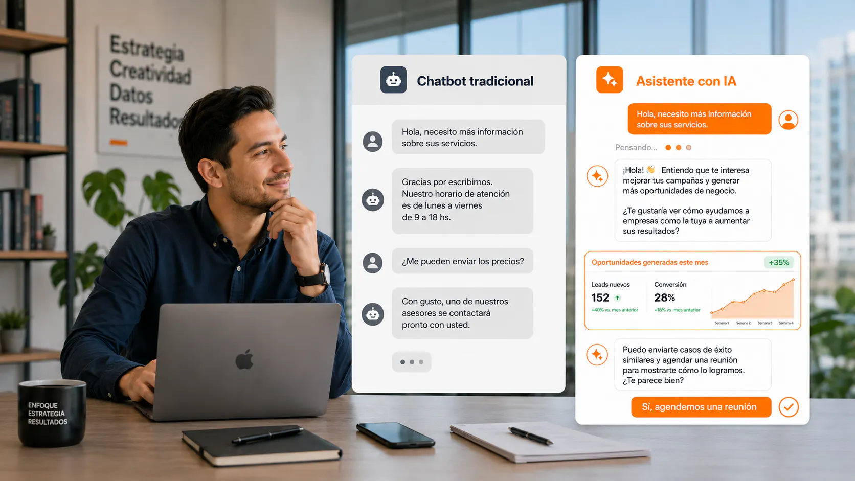 Chatbot vs Asistente con IA: cuál necesita realmente tu empresa para vender más