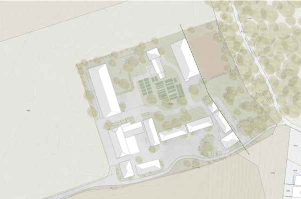 Abb. 5 - Situationsplan mit Neubau Kindergarten