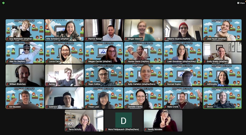 Mantra employees at our first virtual offsite in March 2022