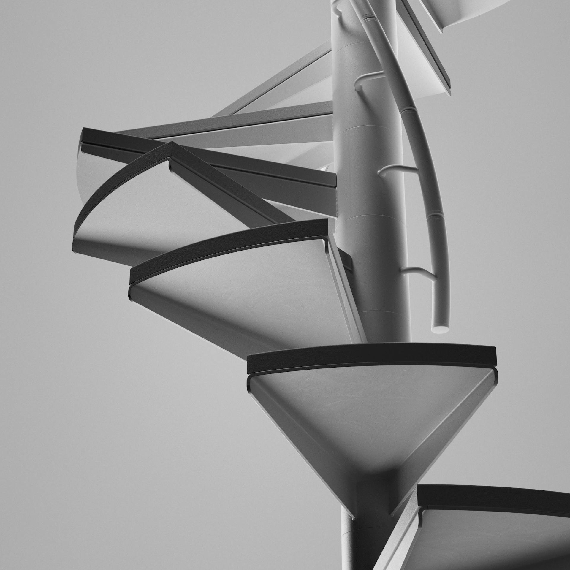 Escalier colimaçon adapté aux petits espaces et petites trémies