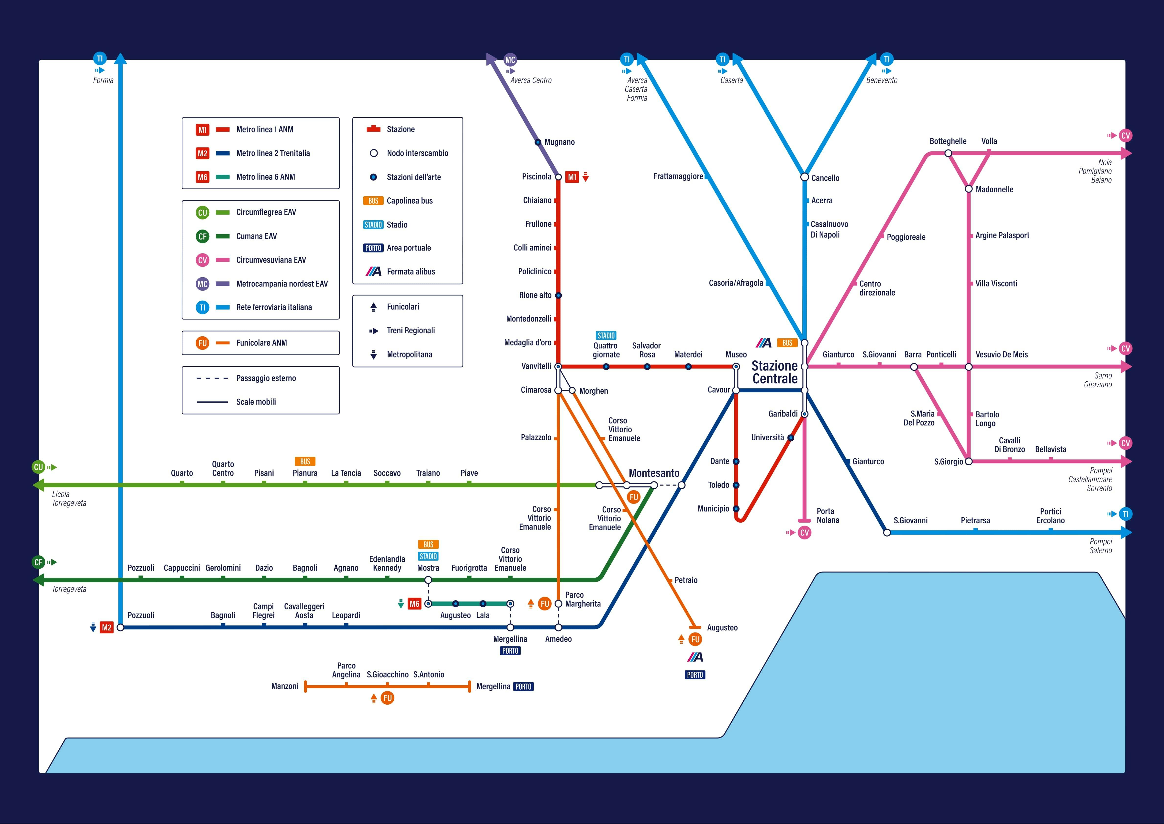 Naples metro map