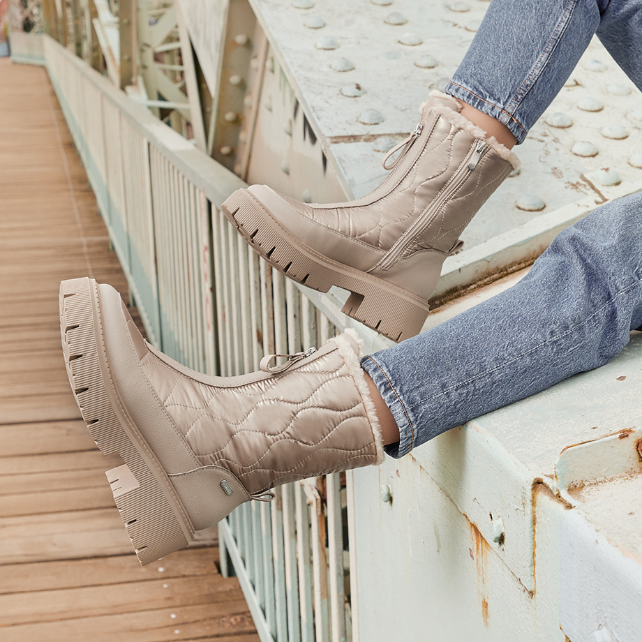 JIAALU Damen Winterstiefel Mit Kunstfell - Warme Mini-Stiefeletten Für Kalte Tage