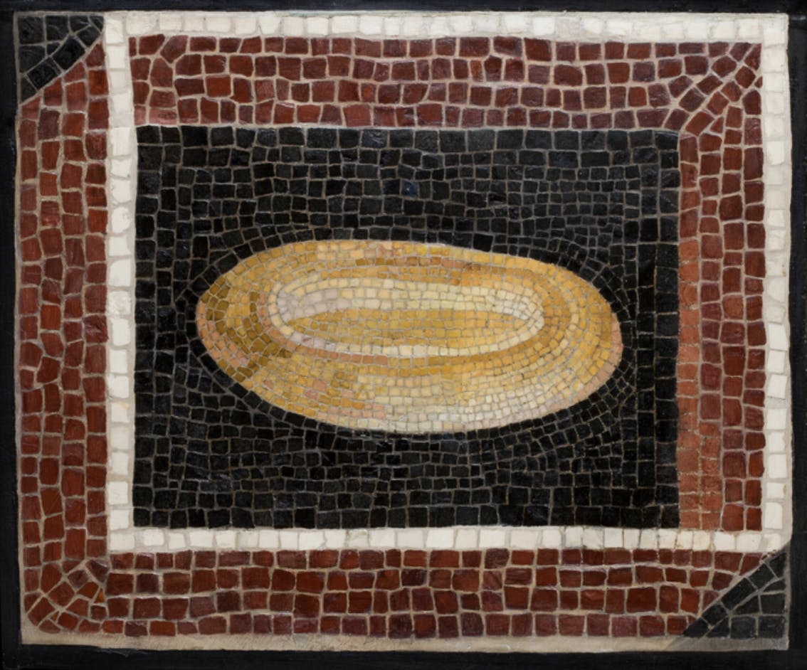 Mosaic Floor Panel Depicting a Loaf of Bread