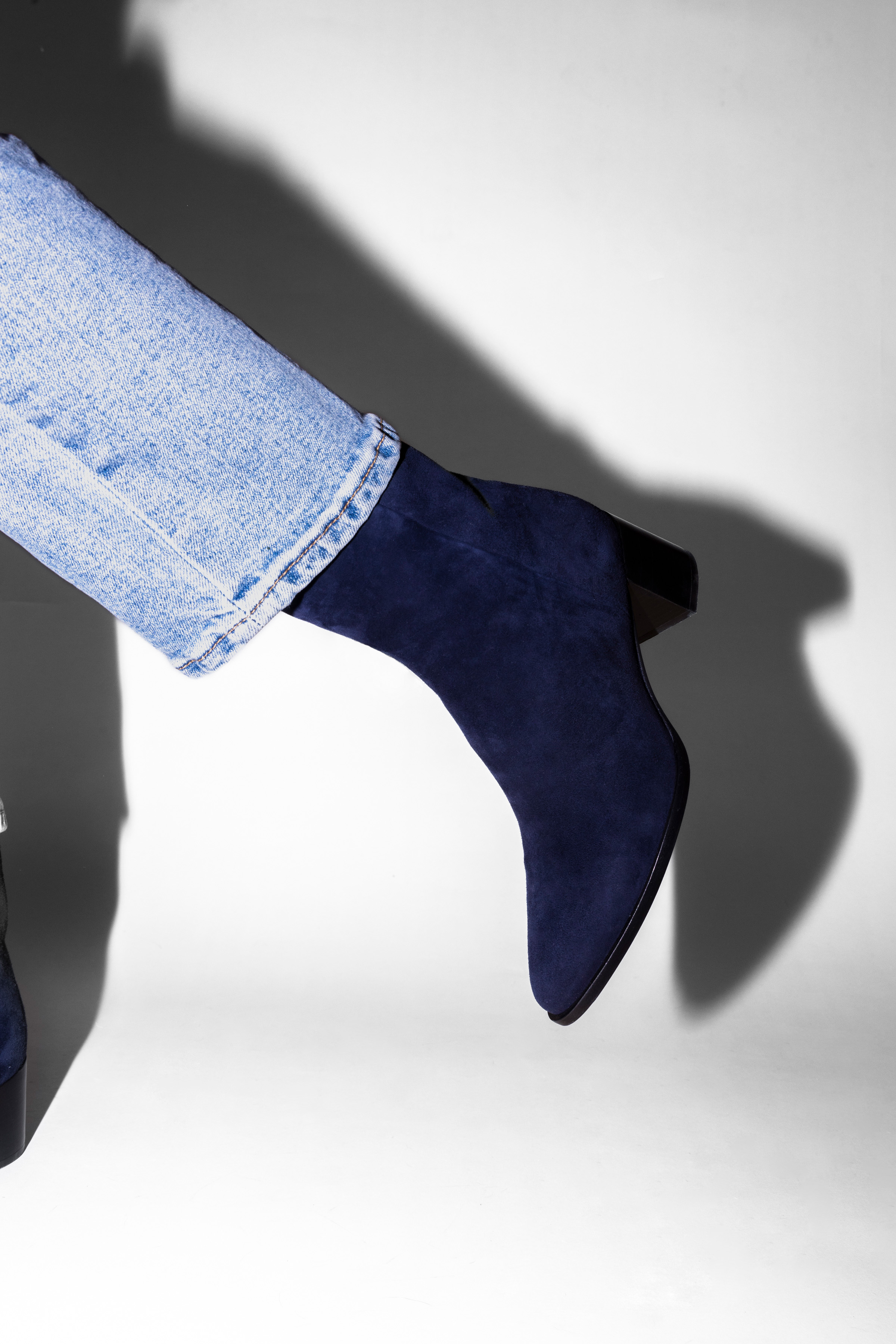 Navy blue suede on sale booties