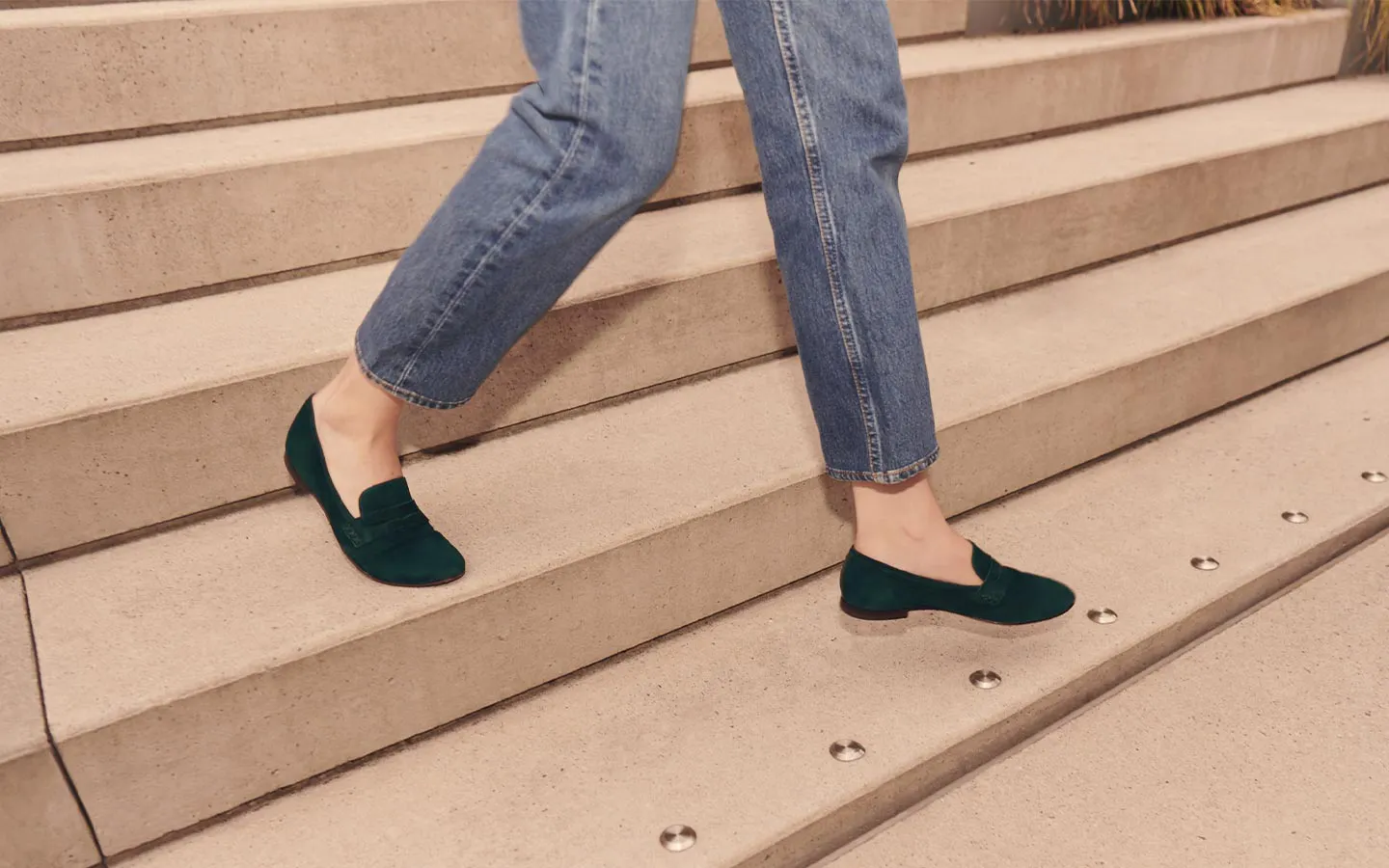 Margaux Suede The Penny Loafers US 6.5 Minimalist Luxury Slip-On Flats The James Soft Loafer - Cedar Suede – Margaux main image 2