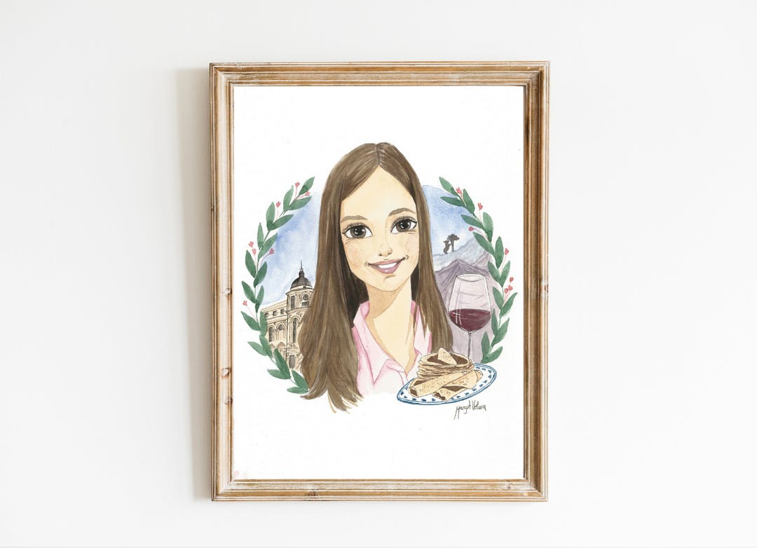 Ilustración personalizada, rostro de una chica